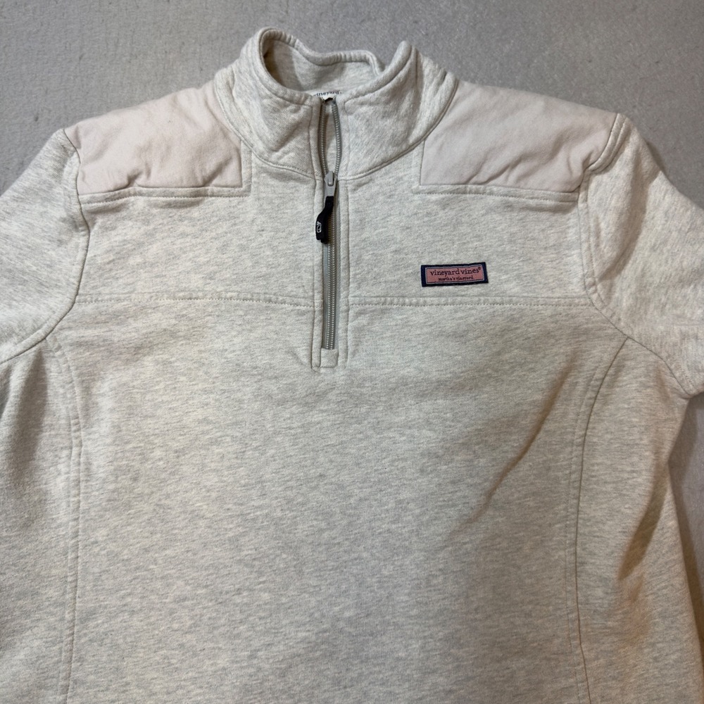 Vineyard Vines Cream Half-Zip Pullover Sweatshirt